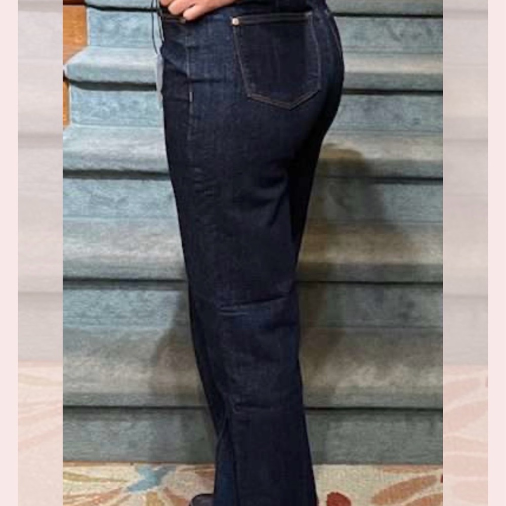 Judy Blue Dark Wash Wide Leg Blue Jeans Size 22W High Waist NWT - Picture 3 of 16